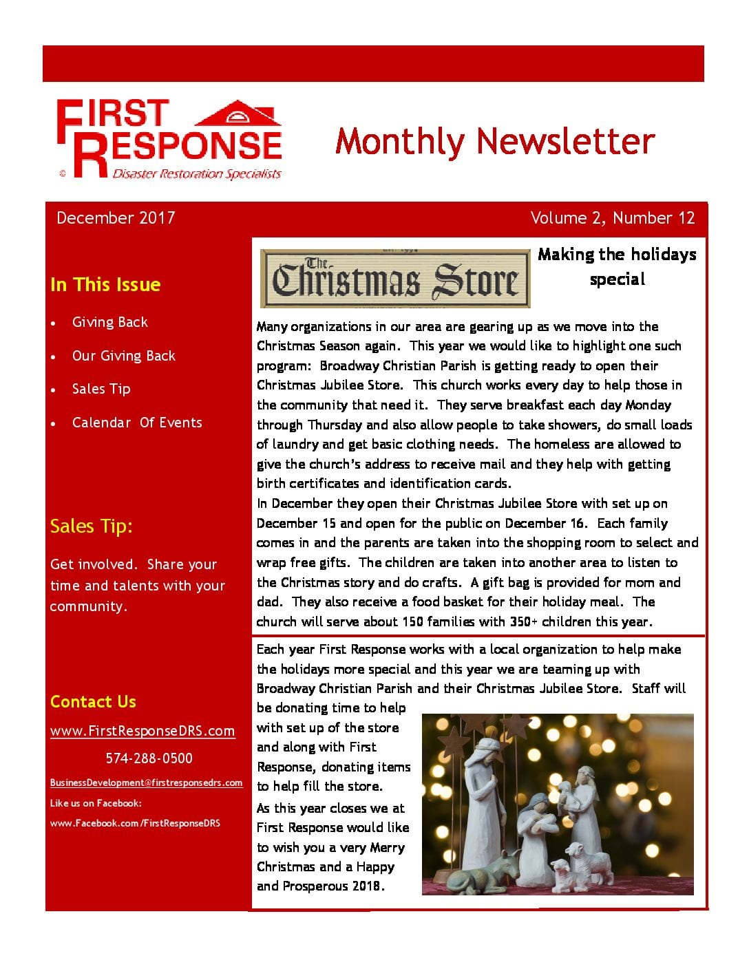 December 2017 Newsletter - First Response